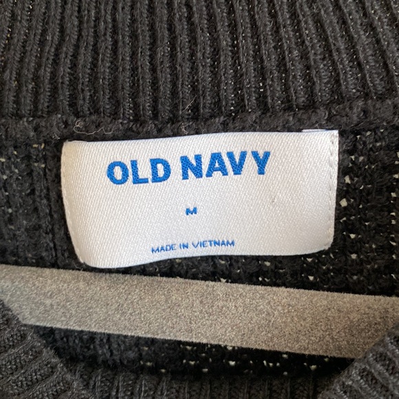 Striped Sweater Black & White, High-Low - Picture 2 of 6